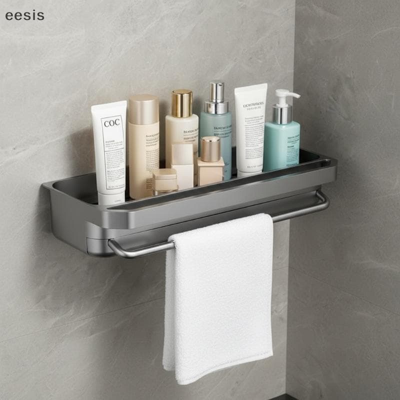 eesis Esponja De Cozinha Sem Perfuração , Secagem Ra , Pia , Caddy Para Saboneteira Com Barra De Toalha , Suporte De Arm