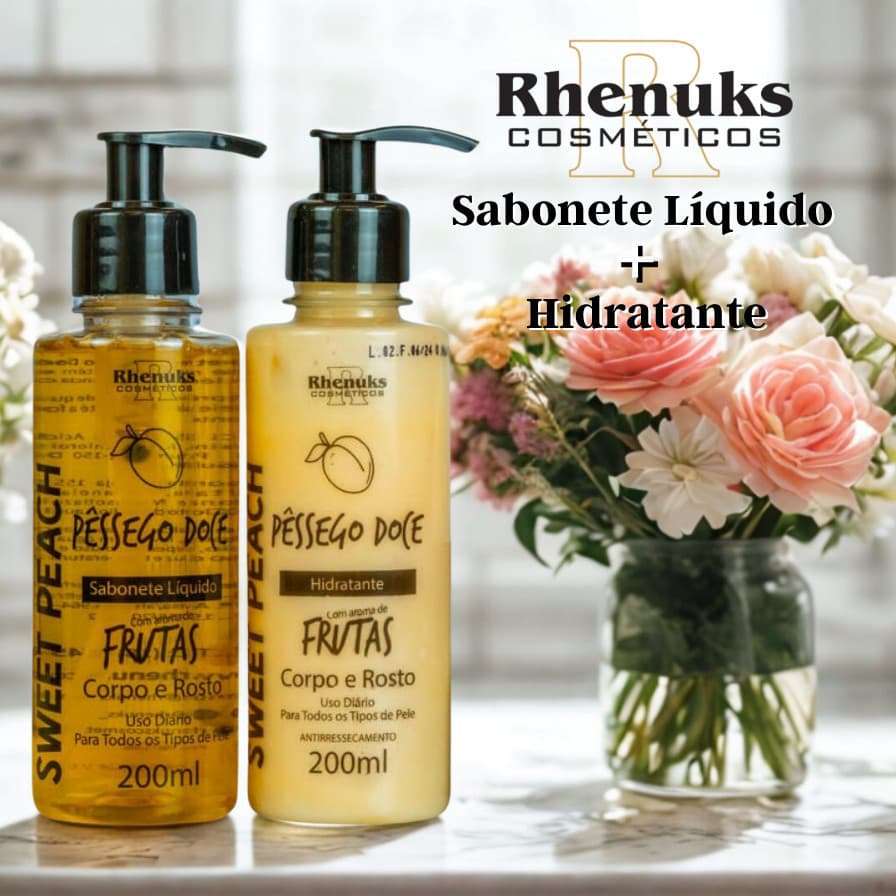 KIT Sabonete + Hidratante Corpo e Rosto ABACAXI - RHENUKS