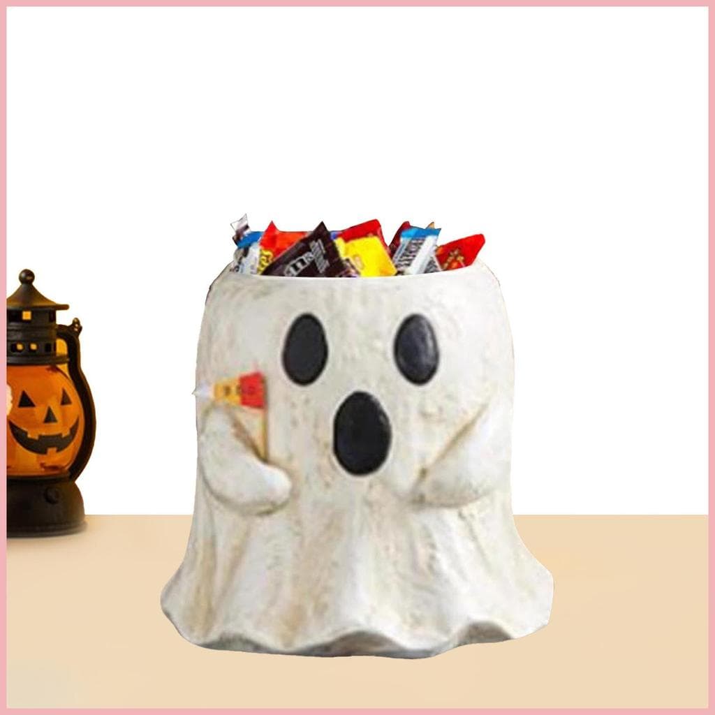 Balde De Doces Engraçado Bonito Decorativo Recipiente De Halloween Tigela Titular Cesta Para Interior Ao Ar Livre alpily