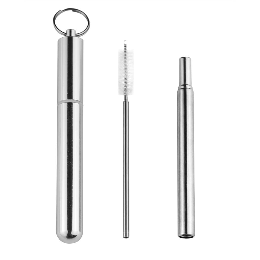 Adequado para copo de palha retrátil portátil escova de limpeza de aço inoxidável comprimento expandido 23cm escova de p
