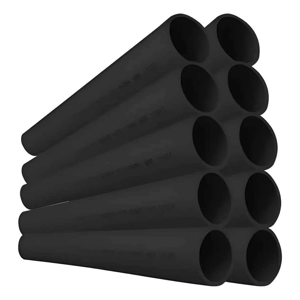 10 Metros Tubo Condulete Eletroduto Liso Pvc 3/4 Preto