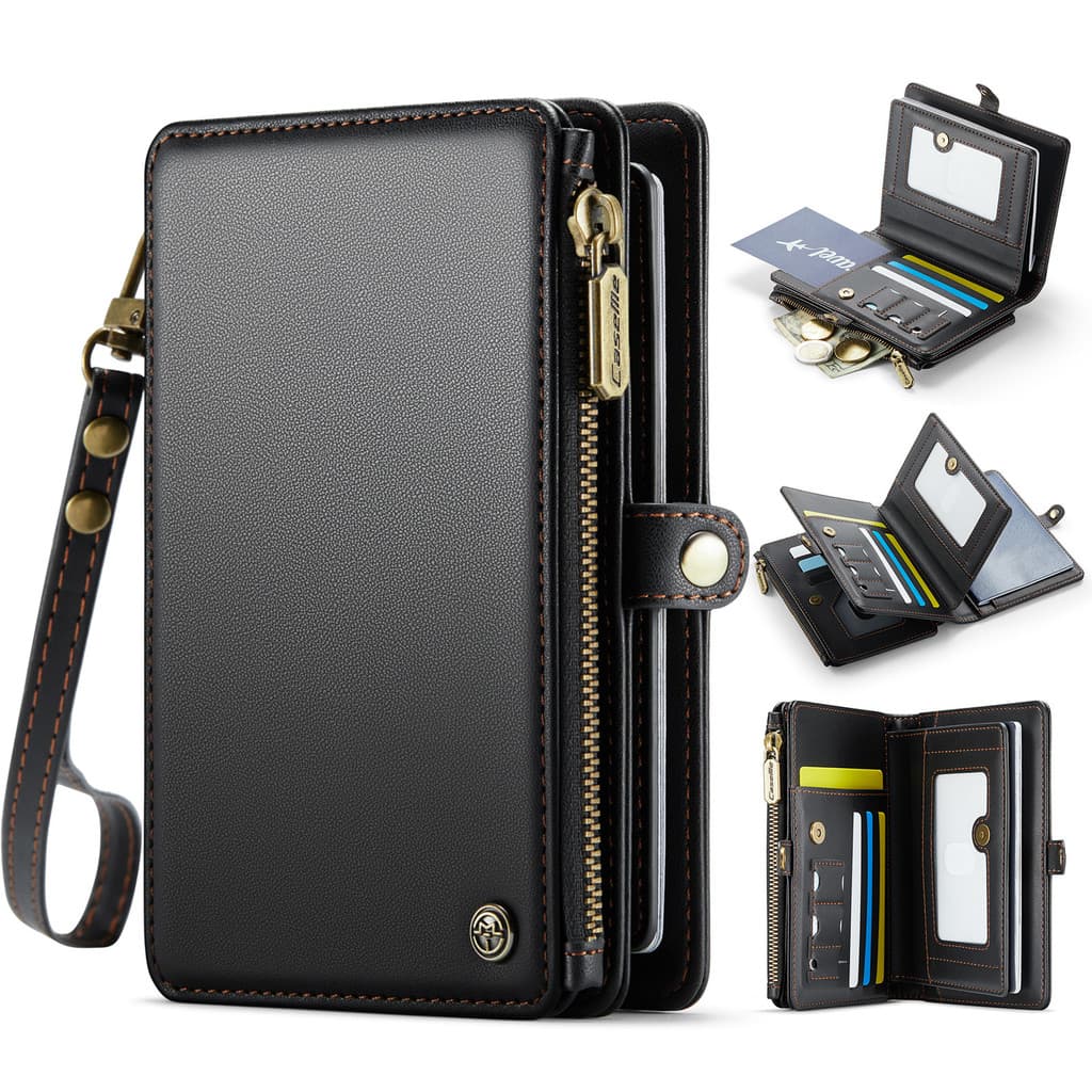 Carteira Porta-Passaporte De 7 Cores , 12 Compartimentos Para Cartões Organizador De Viagem Com Bloqueio De RFID , Bolso