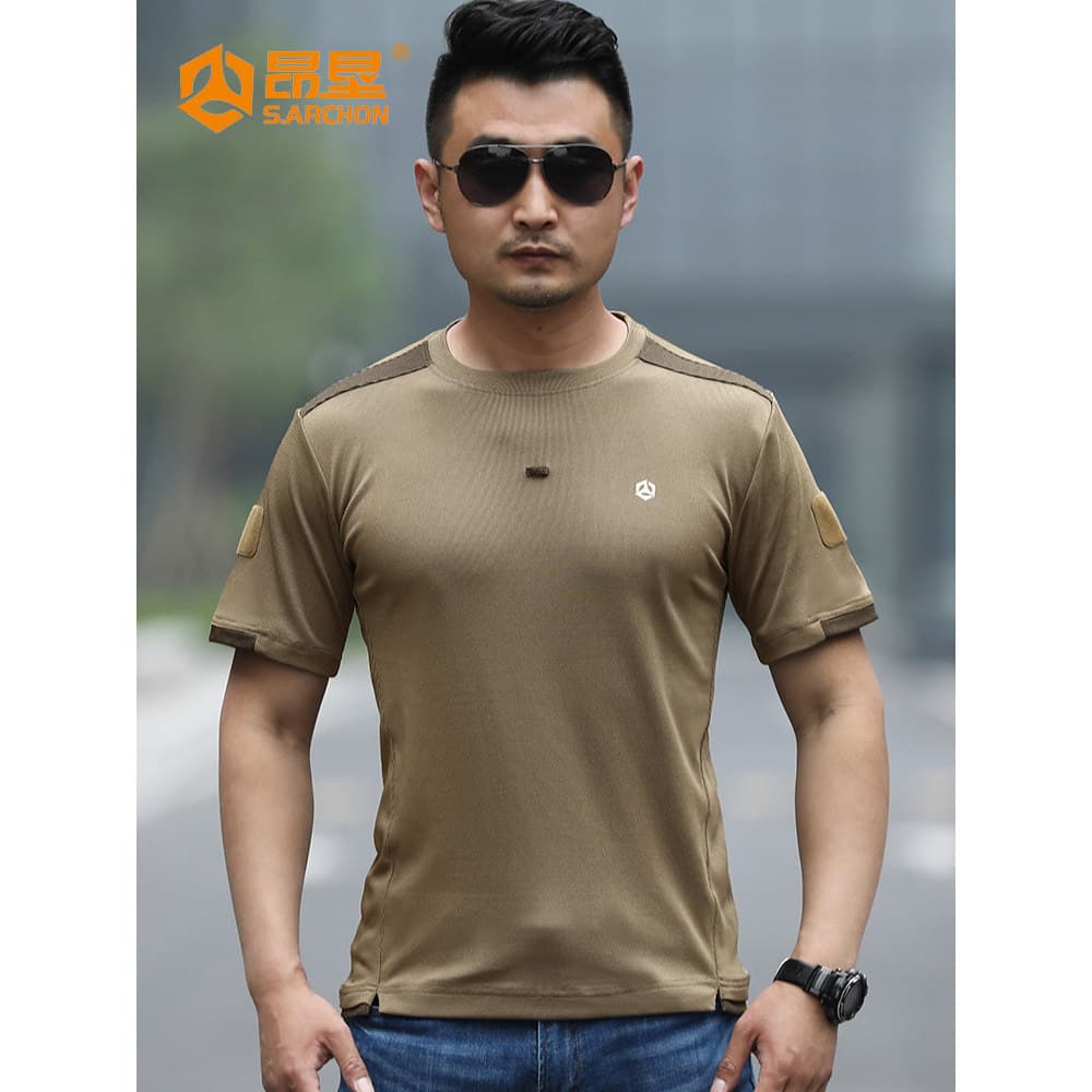 Ankent camisa POLO masculina de secagem rápida ao ar livre verão em torno do pescoço camiseta absorvente de suor ventila