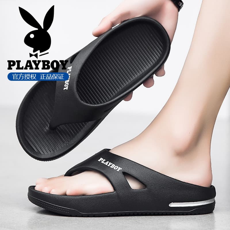 Playboy chinelos masculinos novo estilo verão sola grossa Casual leve chinelos exteriores chinelos masculinos