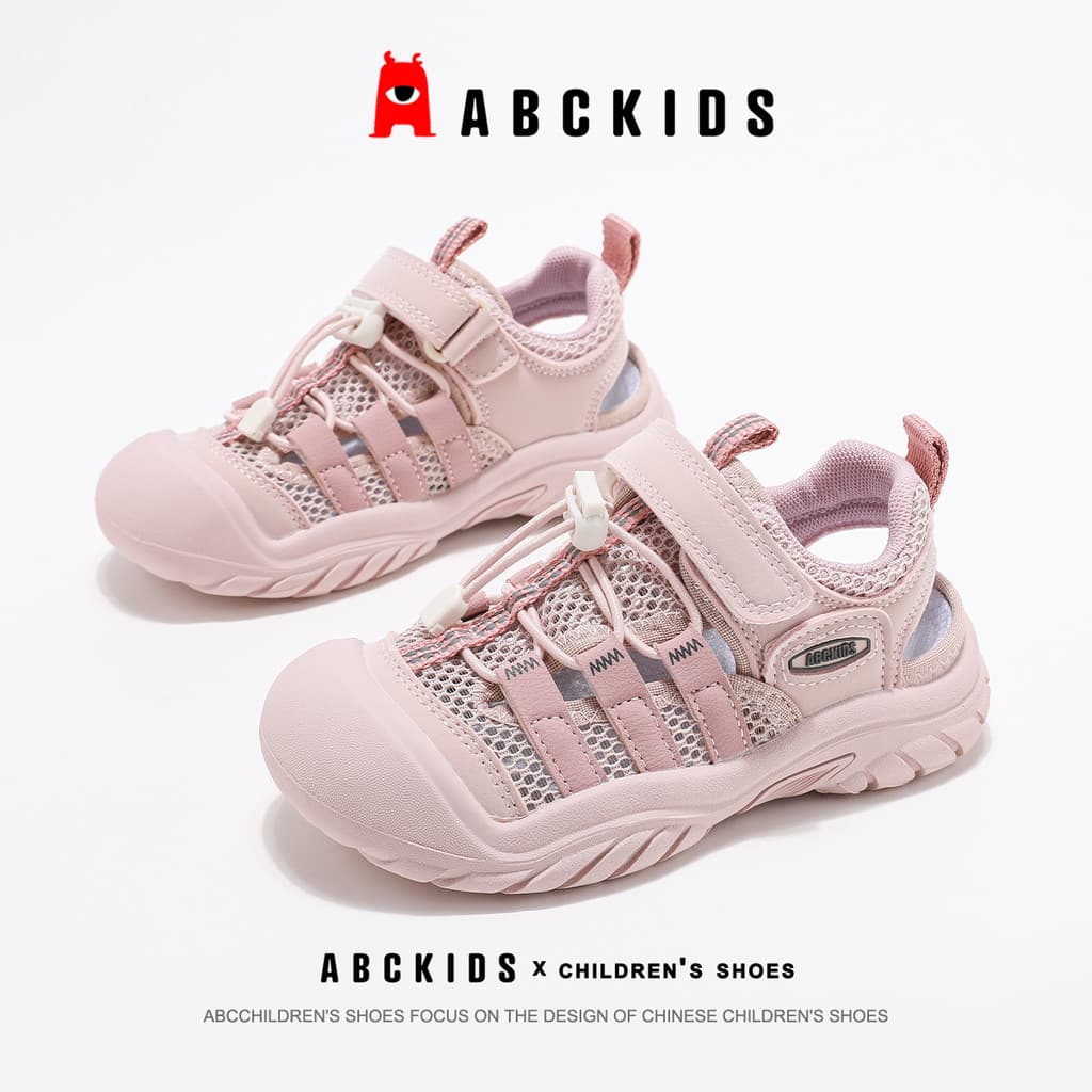 Abckids sapatos infantis 2026 verão novo estilo sandálias sapatos infantis meninas malha respirável sapatos de praia sap