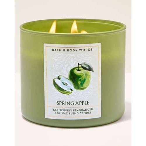 Vela Aromática 3 pavio Spring Apple Bath & Body Works