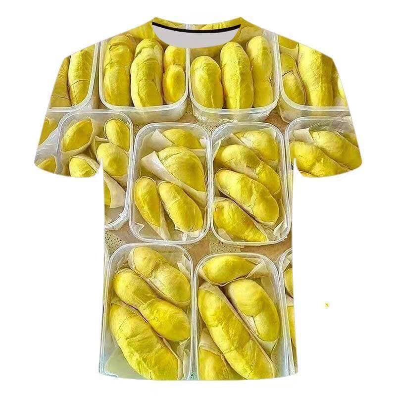 Engraçado 3D Frutas Vegetais Impressão Masculino Feminino Conjunto De 2 Peças , Camiseta Padrão De Comida E Shorts De Pr