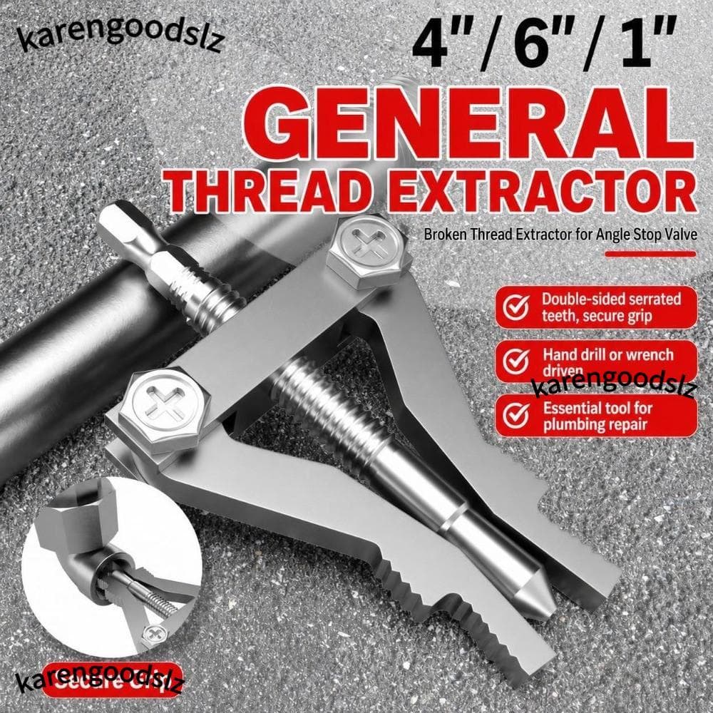 Ferramenta Extratora De Tubos KARENGOODS , Extrator De Rosca De Tubo Quebrado Com Haste Hexagonal Compatível Broca , Met