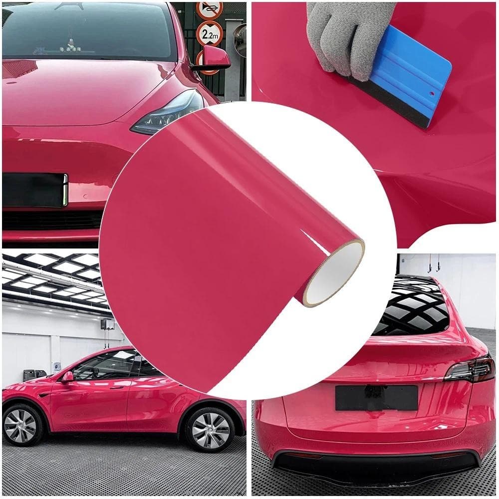 Abelhas De Cristal De Alta Qualidade Roxo Carro Envolve Filme Vinil Veículos Resistência UV Durável Auto Motocicletas Co
