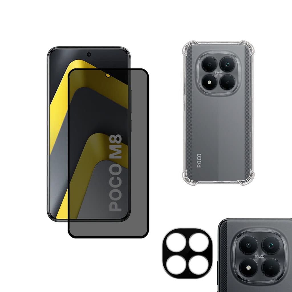 Kit de proteção para Xiaomi Poco M8 | Película de privacidade fosca capa película da câmera