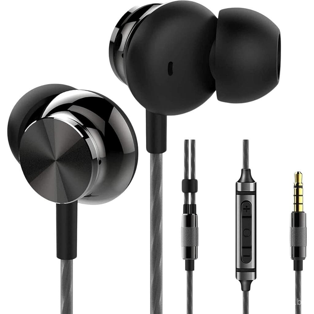 Fones de Ouvido com Fio Betron BS10, Intra-auriculares com Isolamento de Ruído, Microfone e Controle de Volume, Som Pote