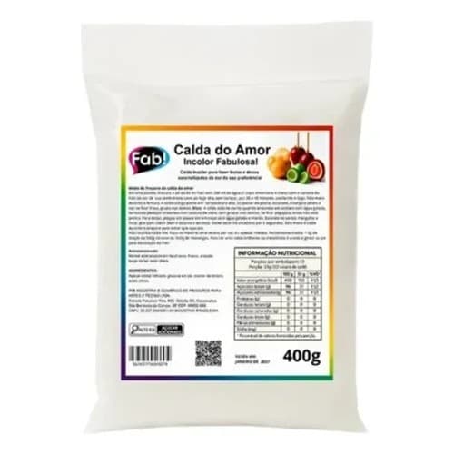 Calda do Amor Fabulosa 400g Incolor para Finalizar Doces, Frutas, Bolos e Criações de Confeitaria