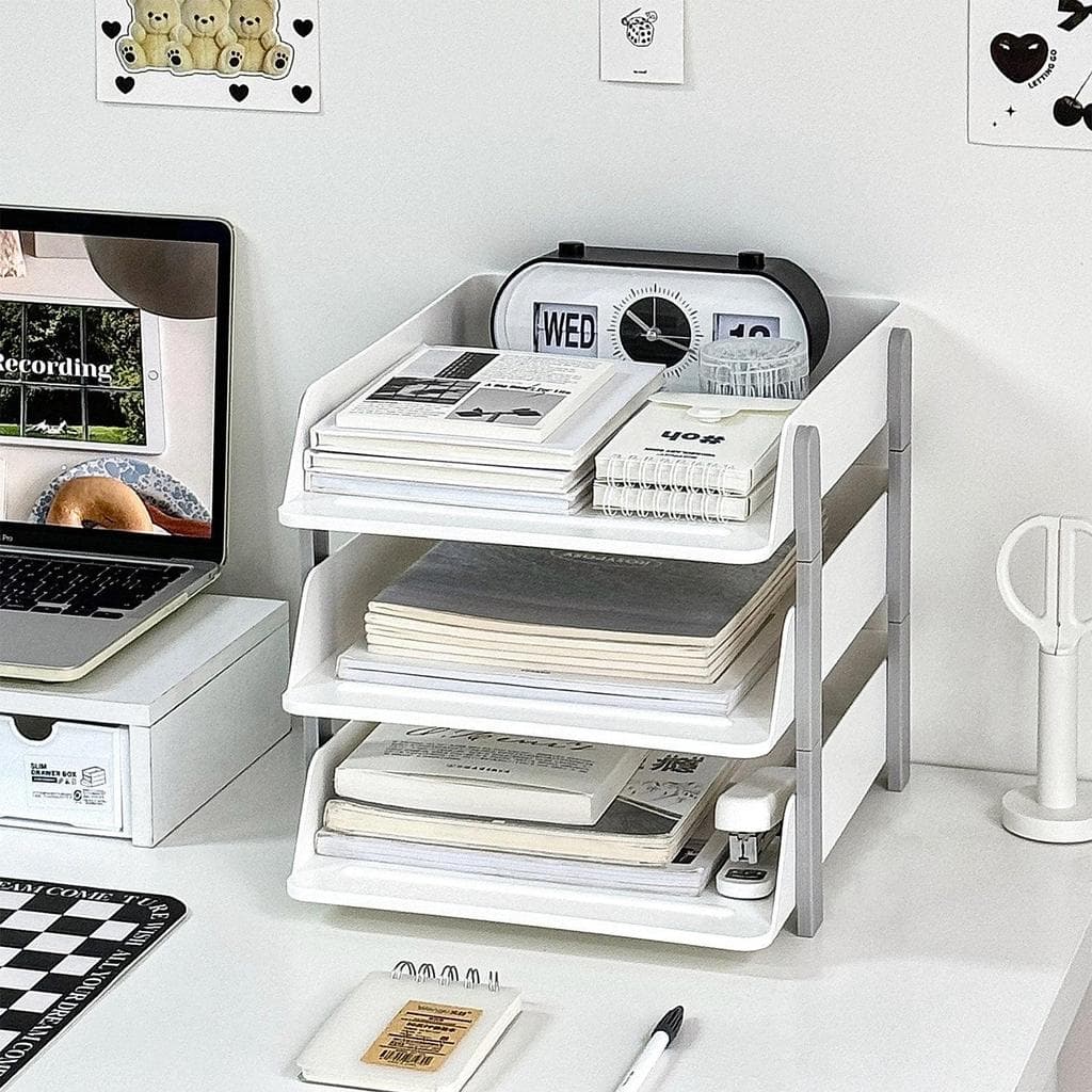Escritório Desktop Multi-camada caixa de armazenamento simples a4 arquivo Rack escritório trabalho posição arquivo arran