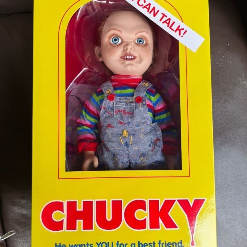 Mezco Ant Company Caixa Amarela Fantasma Bebê Retorno Chucky Chucky 50cm Boneca de Voz F