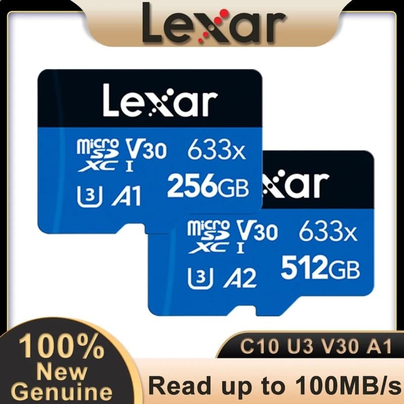 Lexar Cartão microSDHC microSDXC UHS-I De Alto Desempenho 633x TF Série Azul Até 100 Mb/s Leitura V10 V30 A1 A2 Para Câm