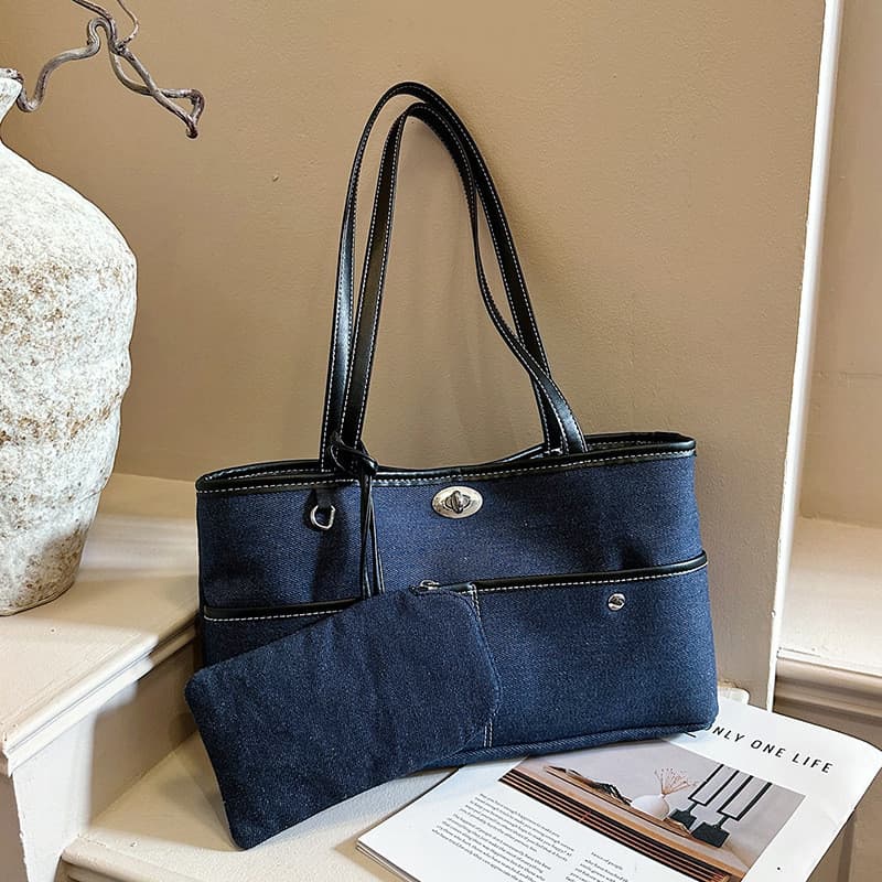 Nicho Design de alta qualidade axila pedido bolsa de ombro 2026 verão novo estilo Retro denim denim high-End sacola