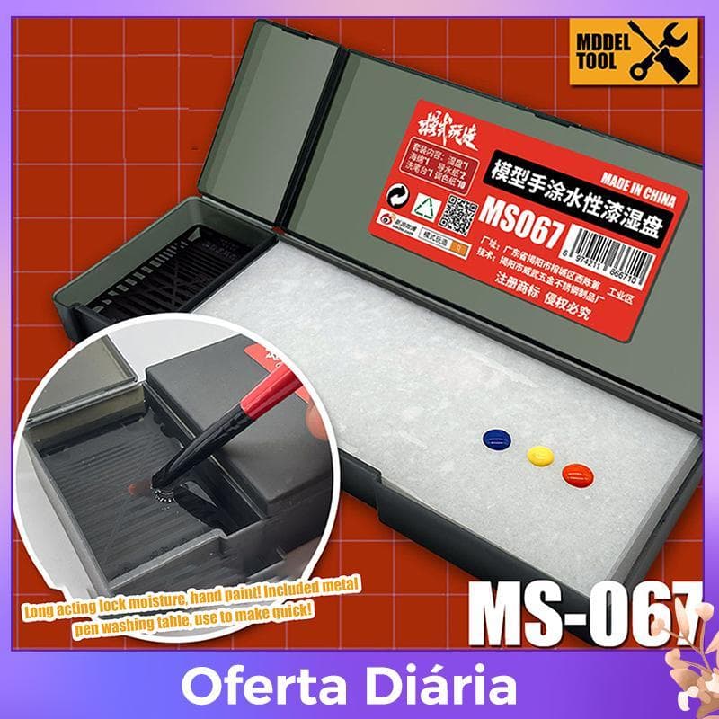 Esteque Sem Paleta Molhada Para Pintura De Modelo Acrílico , Bandeja Com 20 Espaços , Preserva A Qualidade Da Artistas H