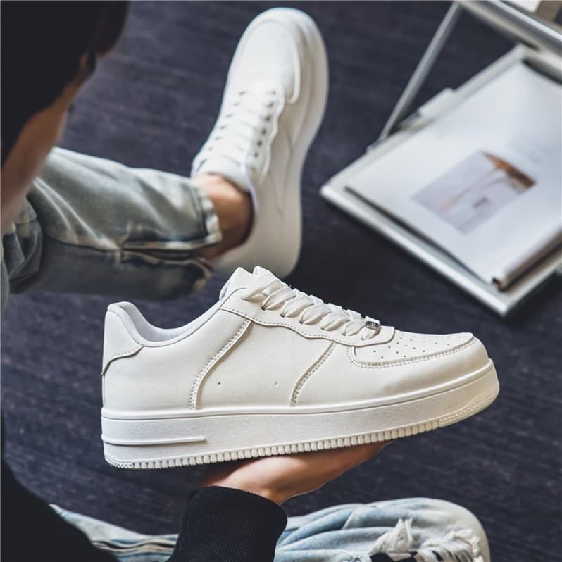 Sapatos masculinos outono respirável preto tênis casuais esportes masculinos sapatos casuais puro preto cozinha Anti-des