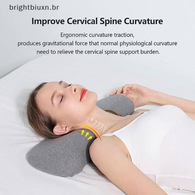 Travesseiro Cervical Espuma De Memória Contorno Cama Travesseiros Para Dormir Lateral Ergonômico Ortopédico De Ne