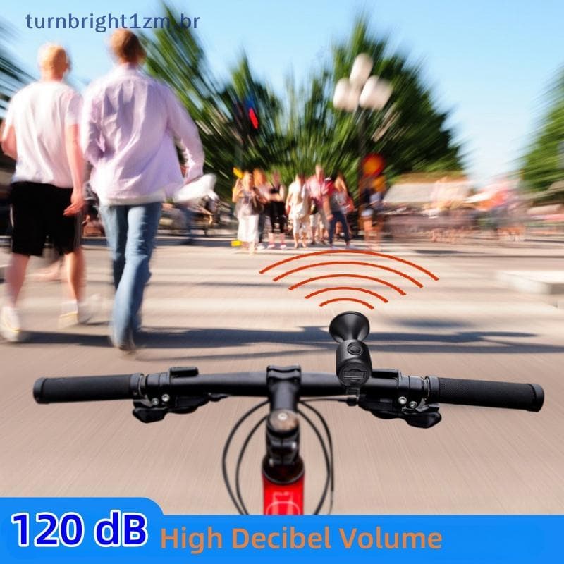 zm Alto-Falante Sino De Bicicleta Buzina Eletrônica Som De Aviso ABS 120db Elétrico De Segurança IPX4 Anel De Alarme De