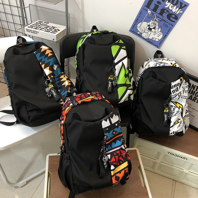 Mochila Graffiti Camuflagem Mochila Homens Mulheres Na Moda Junior High School Alunos da Escola Primária Grande Capacida