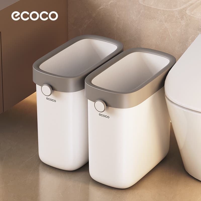 Ecoco lata de lixo 2024 novo estilo doméstico vaso sanitário grande pequena grande capacidade lacuna estreita dedicada