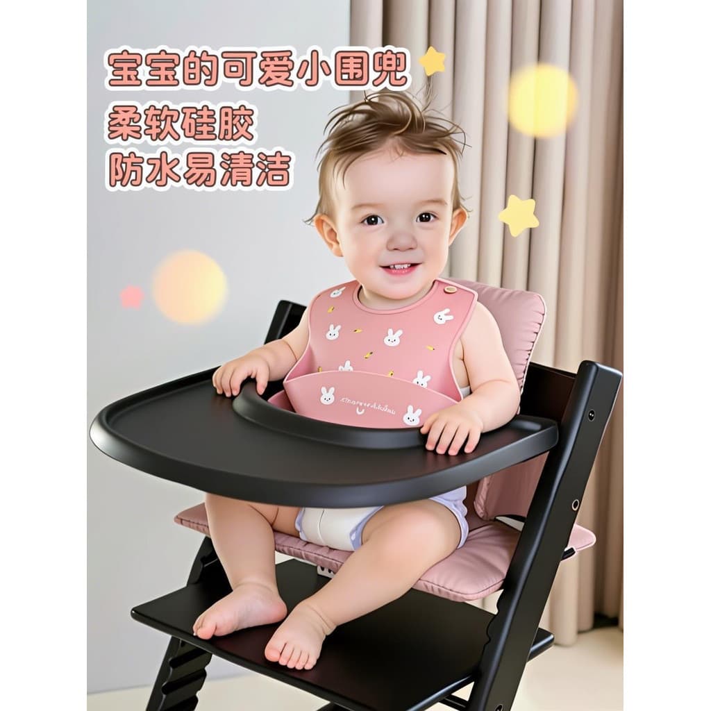 Bebê comer babador à prova dwaterproof água Silicone complementar comida bolso bebê nórdico portátil crianças portátil b