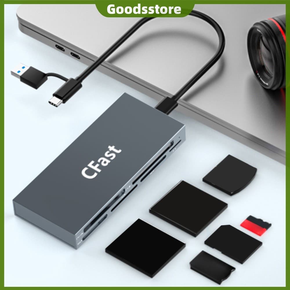 Leitor De Cartão USB De 5 Gbps Adaptadores De Memória CFast Para/CF/MS/SD/TF/XD [Goodsstore.br]