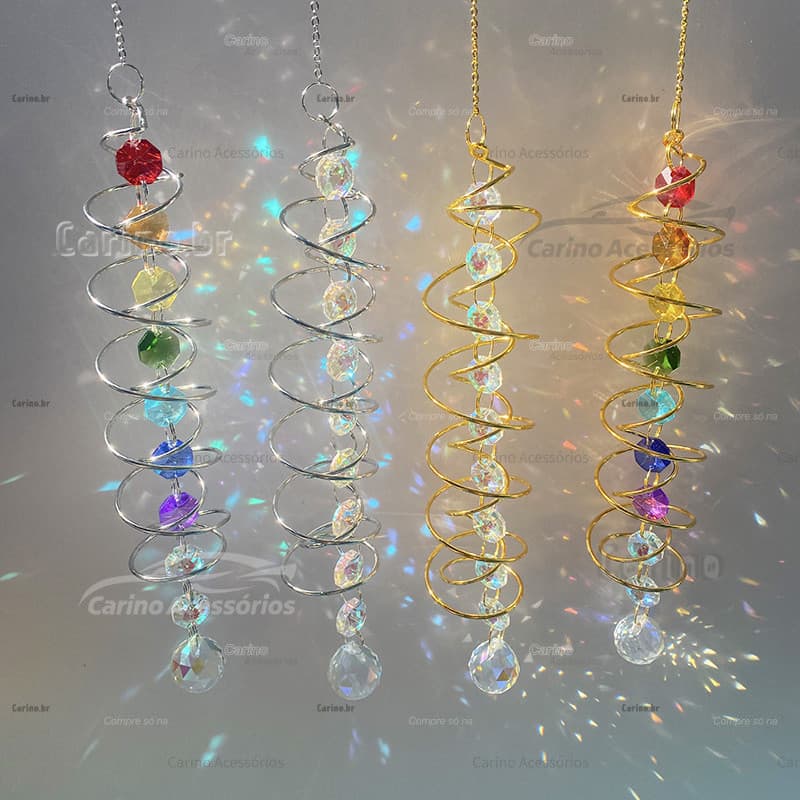 3D Espiral Cauda Vento Bola de Cristal Rotativa Apanhador de Sol Energia Eterna Fabricação de Arco-Íris Ornamentos Pende