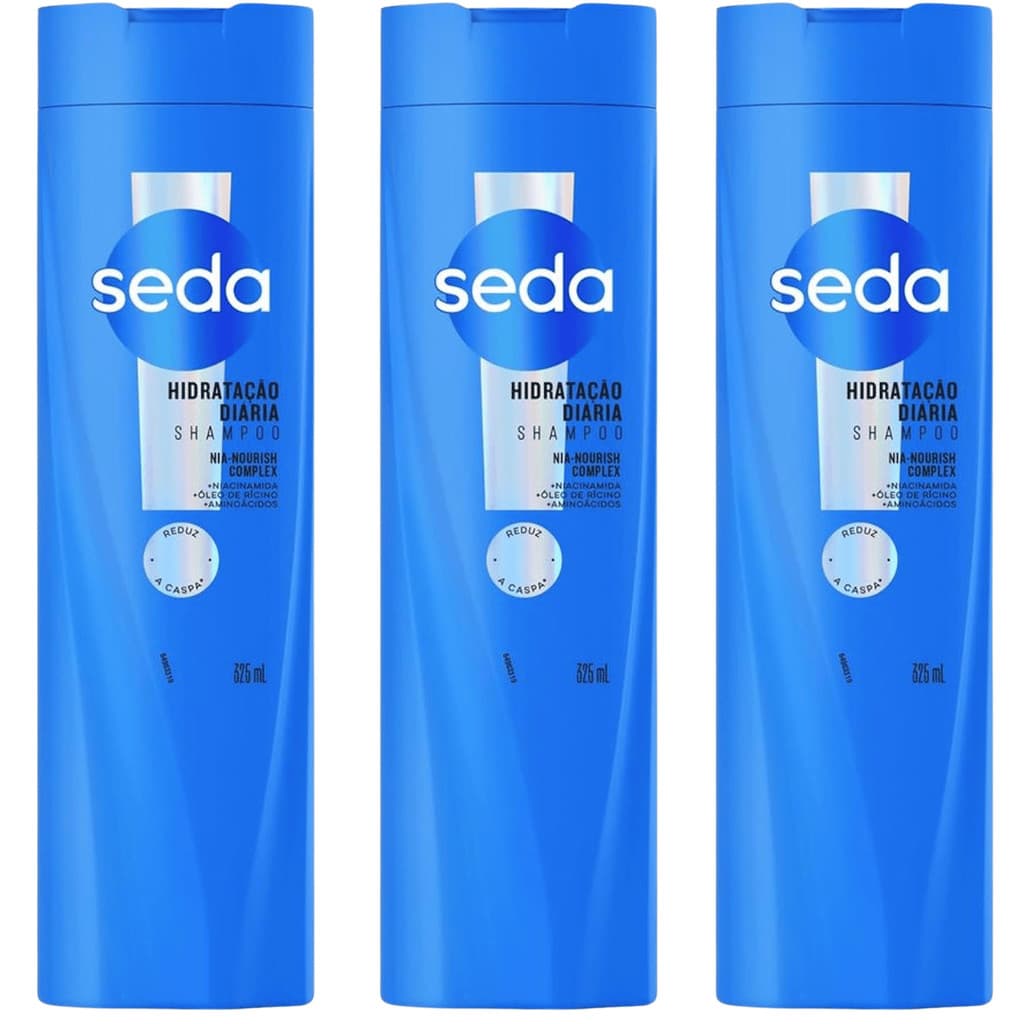 Shampoo Seda Anticaspa Hidratação Diária 325ml Alivio Coceira Força Maciez Vit B3 Opções