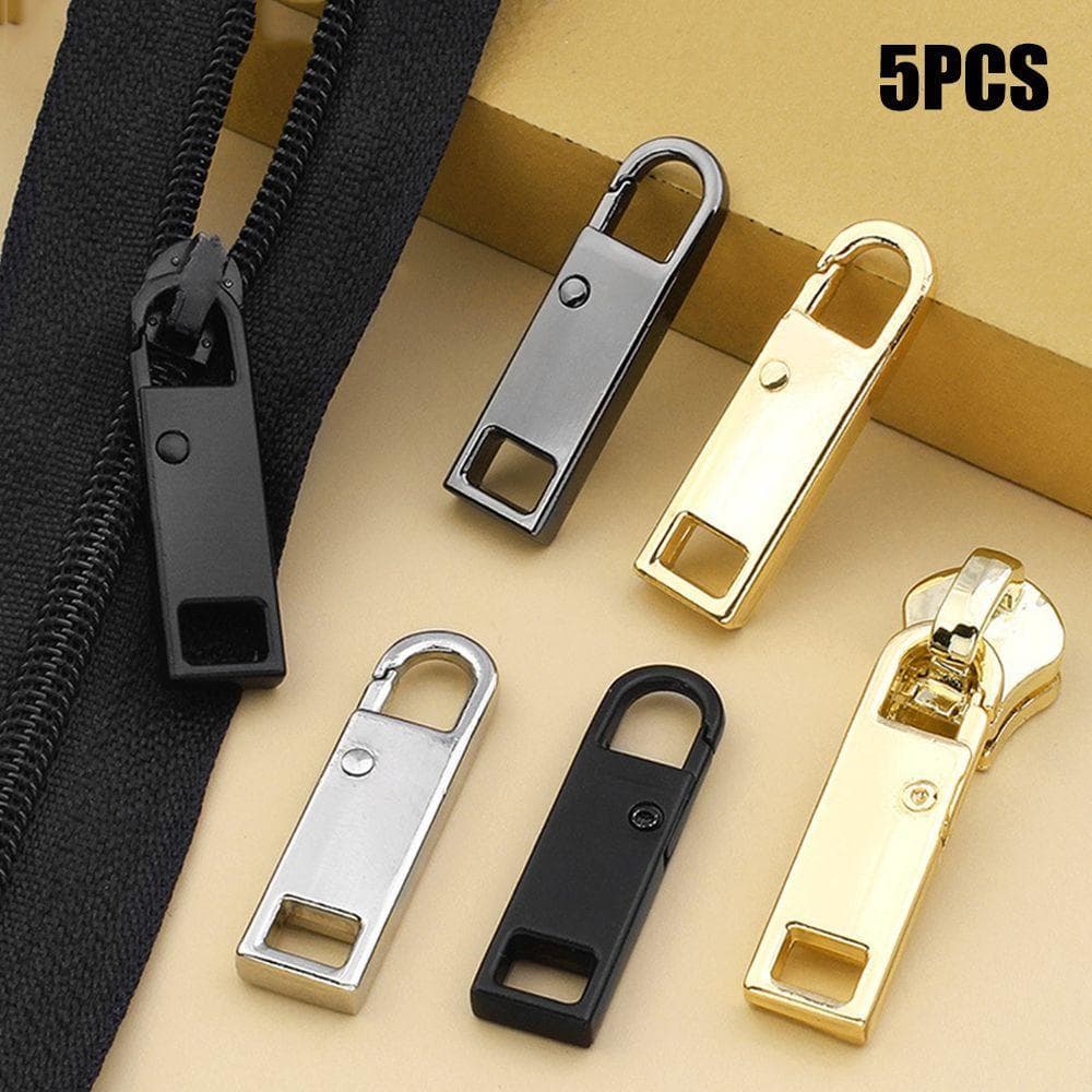 5pcs Zipper Pull Destacável Bolsa Mala Kit De Costura Metal Zip