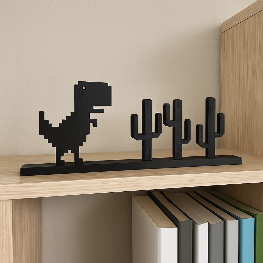 Decoração Jogo Dinossauro sem Internet do Google Chrome | Display para Quarto Gamer e Escritório