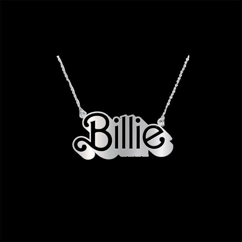 Billie Eilish Inglês Carta Colar Feminino Bili Hip Hop Clavícula Corrente Pingente