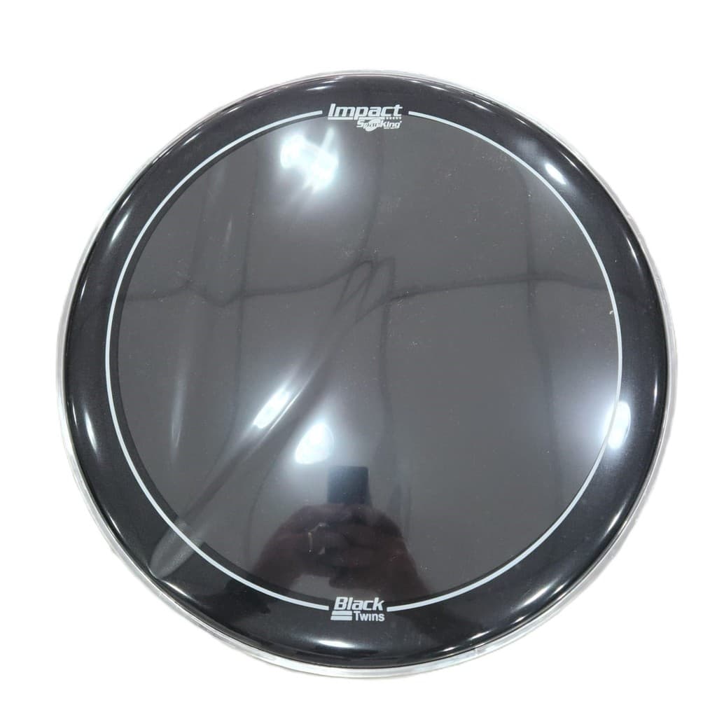 Pele Bumbo de Bateria 18" Impact Spanking Black Twins Hidráulica - Ponta de Estoque