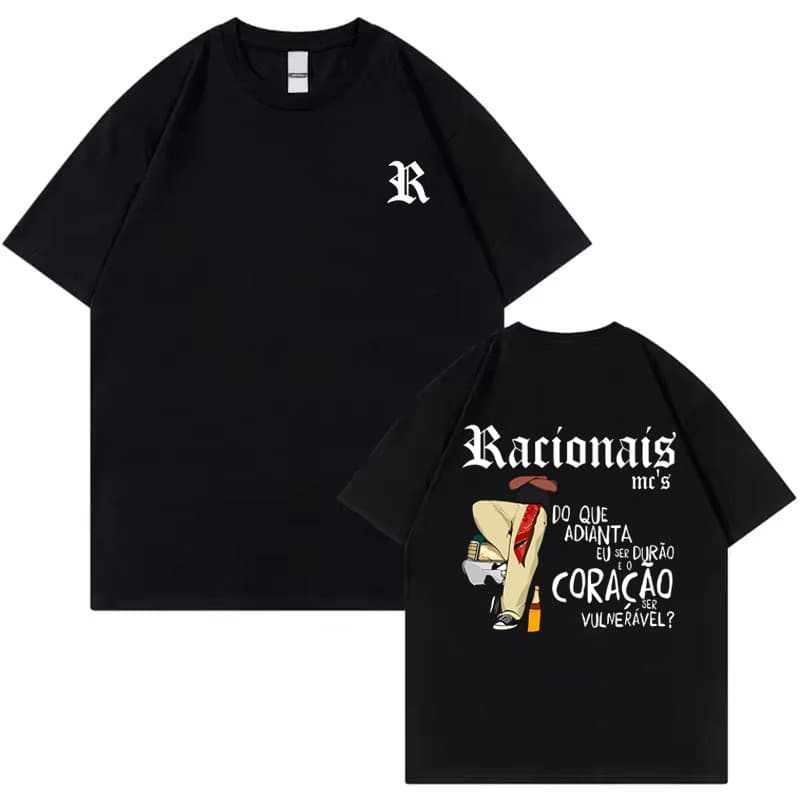Camisetaa Básicaa Racionais Camisa 100% Algodão Streetwear Temos Plus Size Lançamento - Envio Rápido