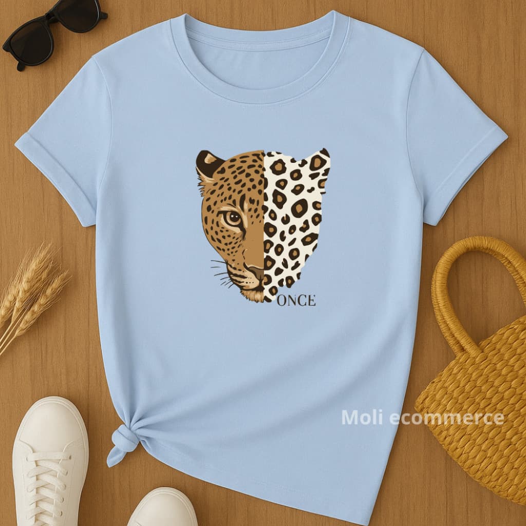 Camiseta Feminina Estampa Onça – Look  Confortável