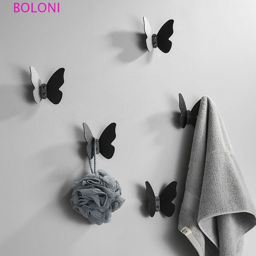 Ganchos De Parede Borboleta BOLONI , Cabide Em Forma De Aço Inoxidável Resistente , Tridimensional