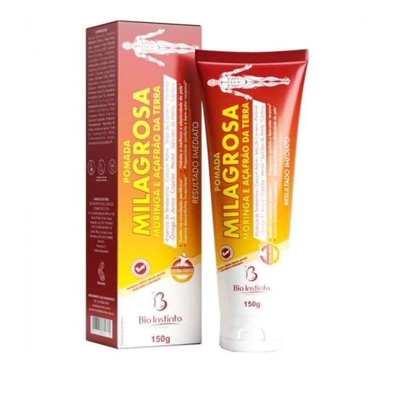 Pomada Massageadora Açafrão Da Terra Cúrcuma Bio Instinto 150g Original Alívio Dores Musculares