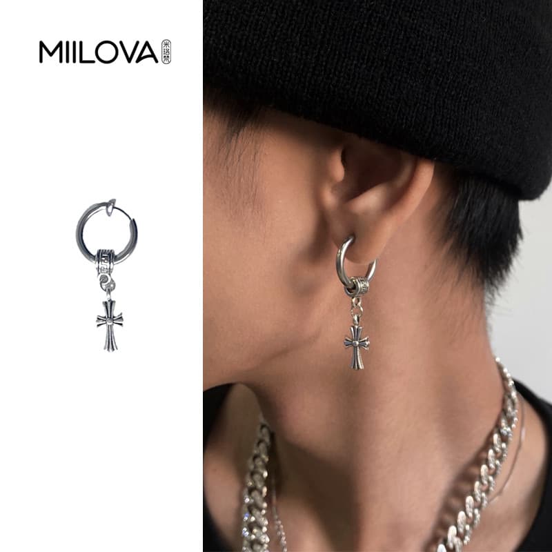 | 【cartelas de brincos feminino】 | kit brinco aço inoxidável ♘Clipes de orelha com Design de nicho, sem orelhas furadas,
