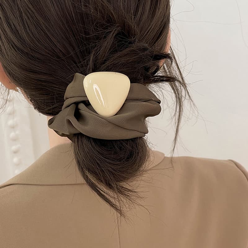 High-End laço de cetim alto rabo de cavalo corda de cabelo feminino francês Retro elegante intestino grande laço de cabe