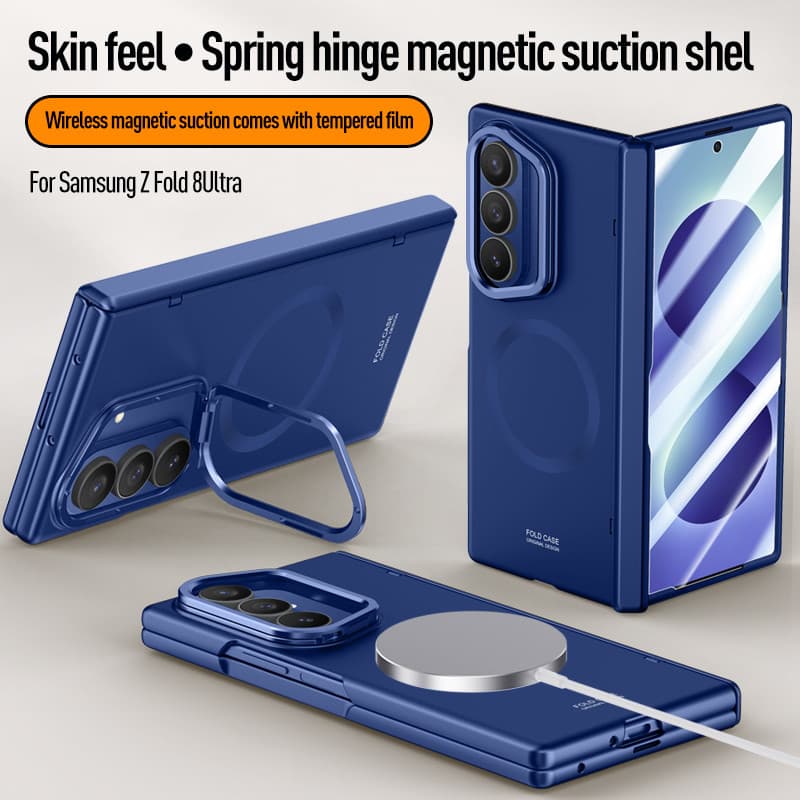 Capa De Suporte Fosca Adequada Para A Pele Samsung Galaxy Z Fold 8 Ultra Fold8 5G Protetora De Dobradiça De Mola Dobráve