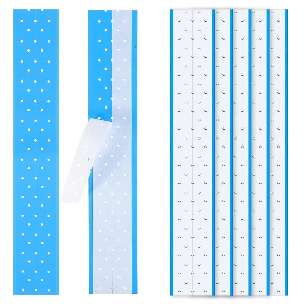 CIATBYYJ 5 peças de Fita Adesiva Azul para Perucas, Dupla Face, Ultra Fixação com Furos, Fitas de PVC Impermeáveis para