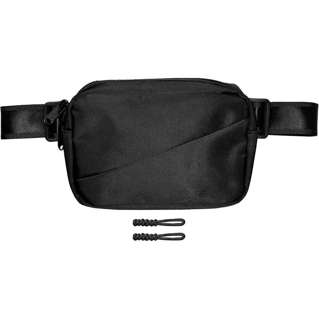 Bolsa de Cintura para Homens e Mulheres, Bolsa Transversal para Viagens, Caminhadas e Corridas, Preta