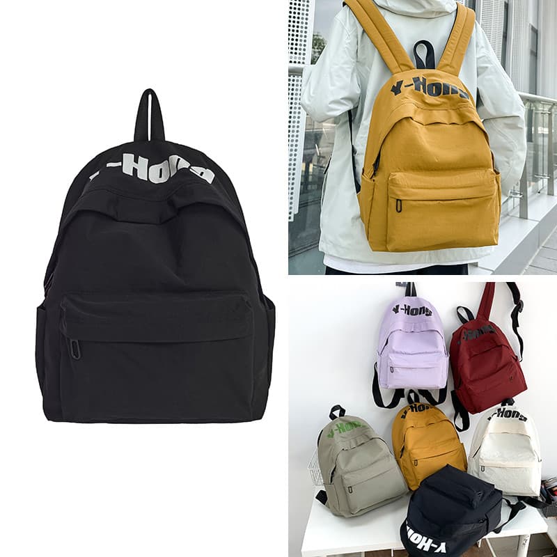 Mochila masculina de grande capacidade simples All-Match estudantes do ensino médio estudantes do ensino médio mochila f