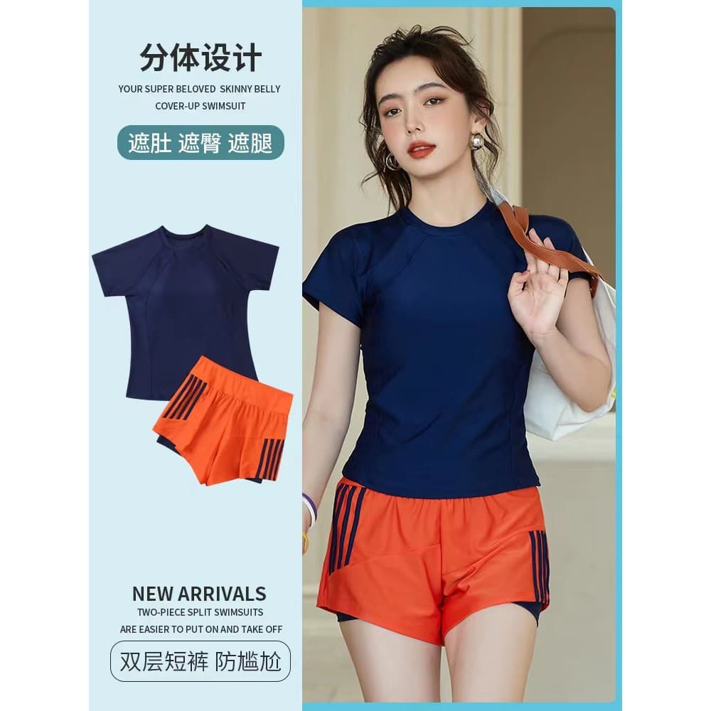 Boxer de secagem rápida Plus Size maiô feminino gordura mm100kg maiô esportes divisão piscina dedicado conservador