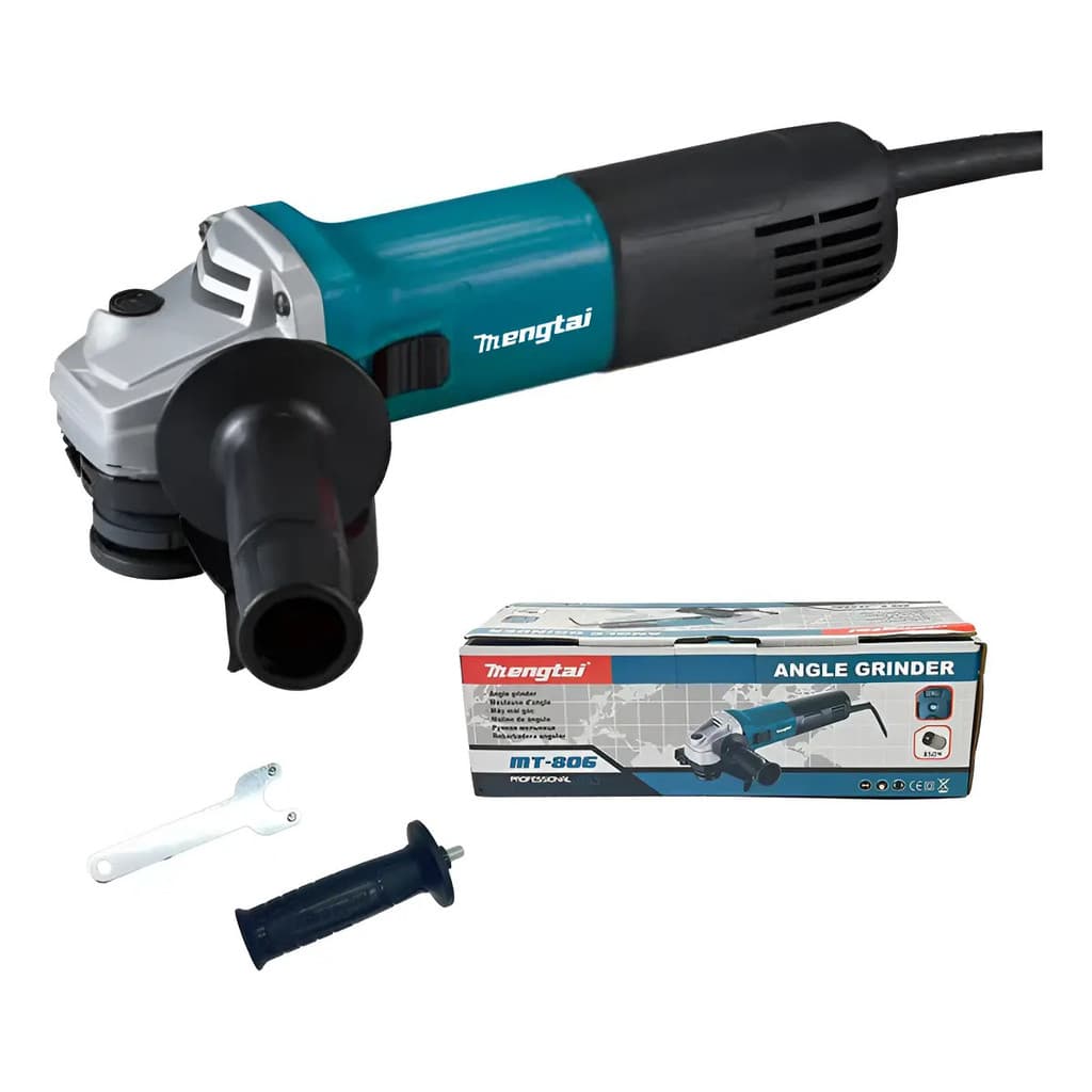 Esmerilhadeira Angular 850W Profissional 11.000 RPM Disco 100mm Corte Desbaste e Polimento Metal Aço 127V Com Alça Chave