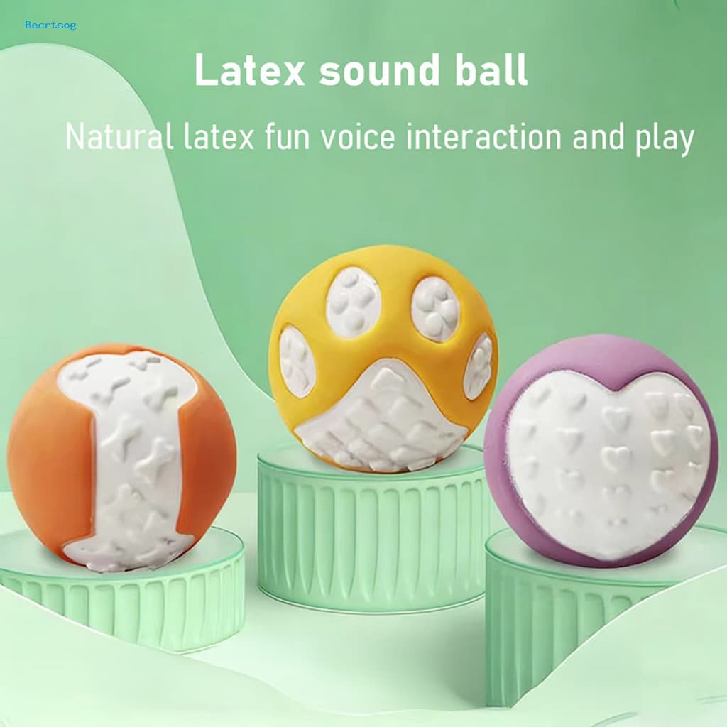 Noise Making Dog Toy Durable Latex Chew with Sound for Small Dogs – Teeth Grinding Gum Massage Pet Safe and Long-lasti