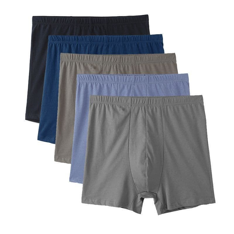 Cintura alta cara gordo vovô meia-idade idosos roupa interior masculina Plus Size pai algodão vermelho solto boxer boxer