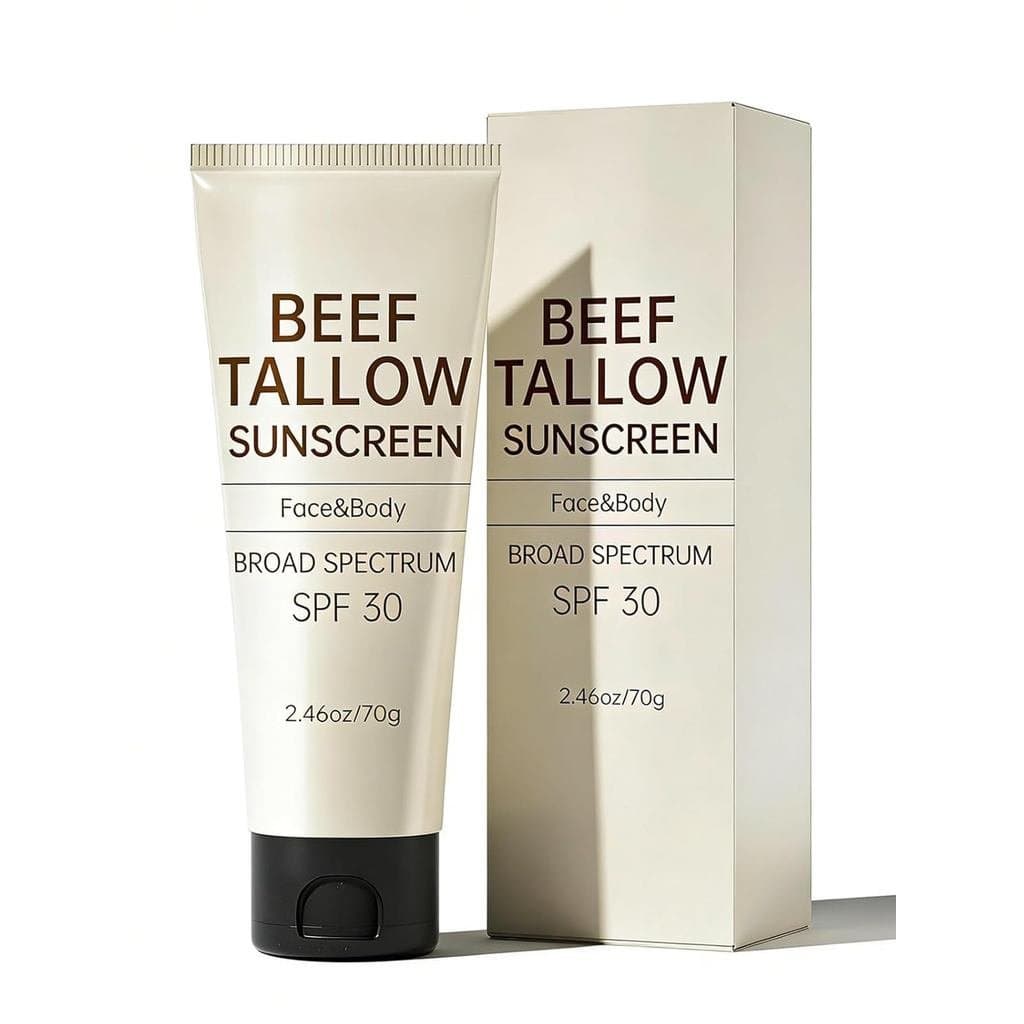 Protetor Solar de Sebo Bovino, Protetor Solar para o Rosto, Protetor Solar Natural SPF30 Seguro para os Corais para Rost