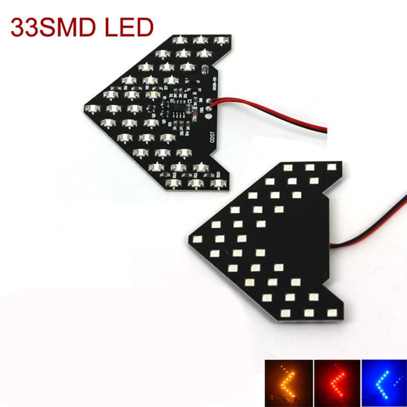 Ultra-Longa Vida Moda Seta Painel Espelho Retrovisor Do Carro Novo 33SMD LED Baixa Potência Alto Brilho Sinal De Volta 1